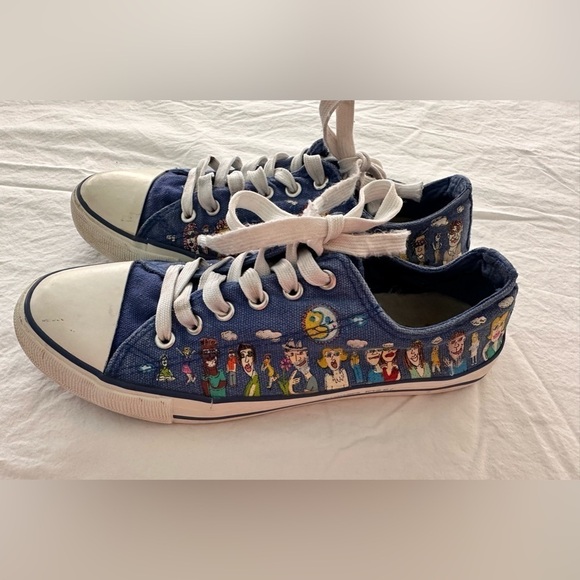 James Rizzi Fila Collabrative Chuck Taylor Inspired Streetwear Women’s 9 Men’s 7 - Picture 2 of 8